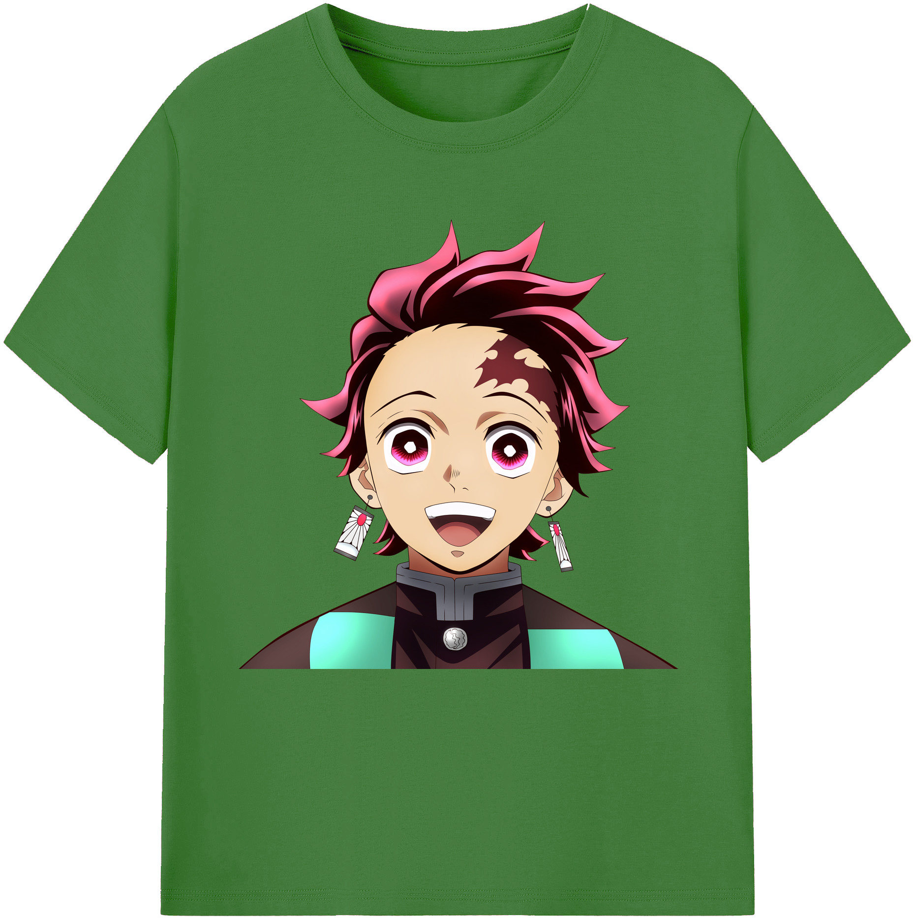 （画像用） 鬼滅の刃 竈門 炭治郎／かまど たんじろう Kamado Tanjirou レディースカジュアルプリントTシャツ（綿100％）